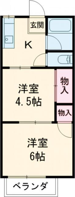 東京都東大和市清水３ 武蔵大和駅 2K アパート 賃貸物件詳細