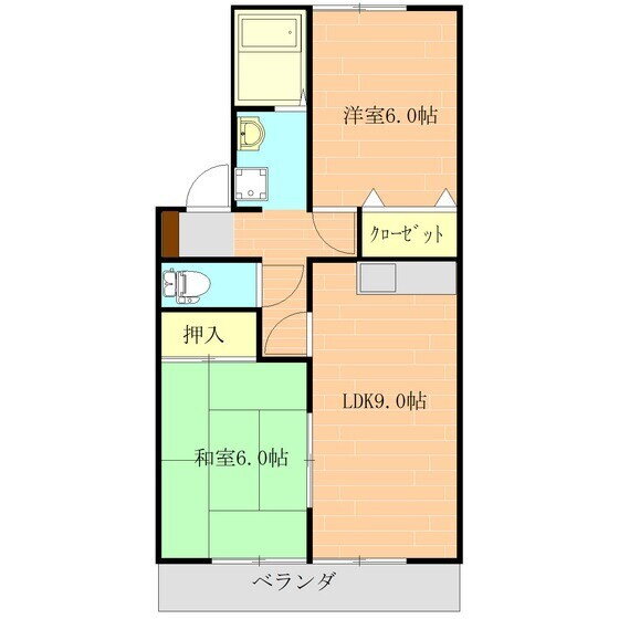 熊本県熊本市南区馬渡２ 2LDK アパート 賃貸物件詳細
