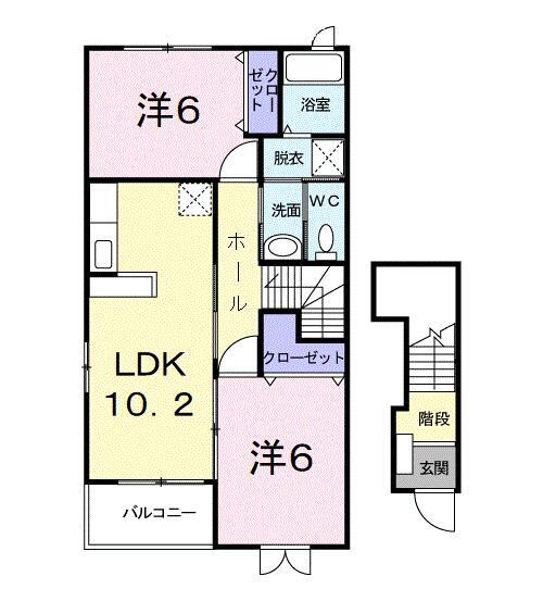 宮城県白石市郡山字平成 白石駅 2LDK アパート 賃貸物件詳細