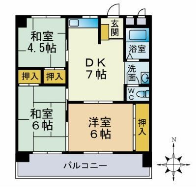 福岡県福岡市東区三苫４ 三苫駅 3DK マンション 賃貸物件詳細