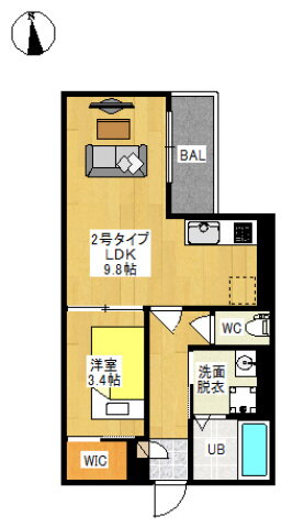 岡山県岡山市北区十日市西町 清輝橋駅 1LDK アパート 賃貸物件詳細