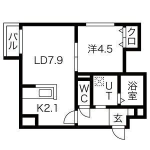 北海道札幌市東区北二十一条東２ 北２４条駅 1LDK マンション 賃貸物件詳細