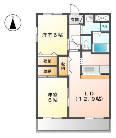 愛知県北名古屋市鹿田栄 西春駅 2LDK マンション 賃貸物件詳細