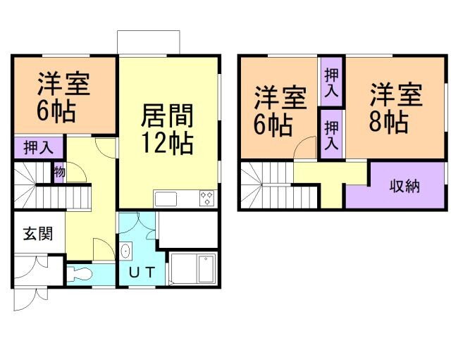 ハウス苫小牧 1階 3LDK 賃貸物件詳細
