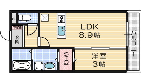 大阪府摂津市香露園 摂津市駅 1LDK アパート 賃貸物件詳細