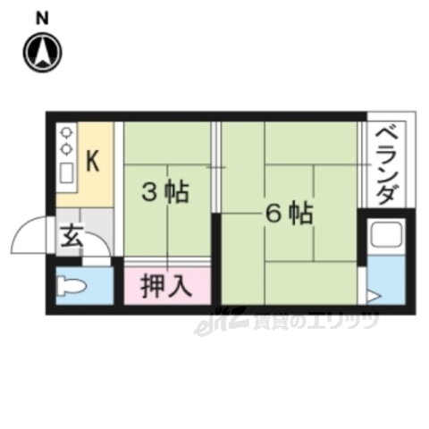 松山荘 2階 2K 賃貸物件詳細