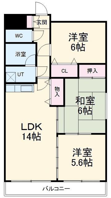 ファミーユ日新 4階 3LDK 賃貸物件詳細