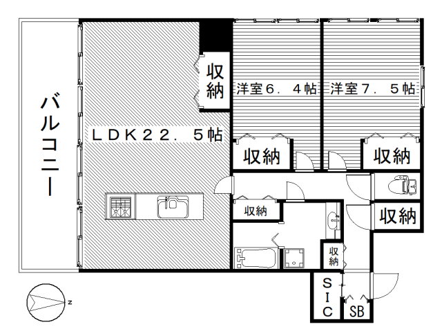 ランディングモジュール 4階 2LDK 賃貸物件詳細