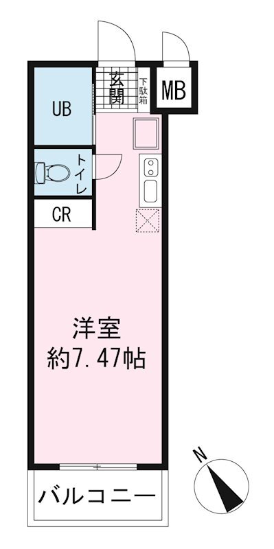 第３のぼりマンション 5階 1K 賃貸物件詳細