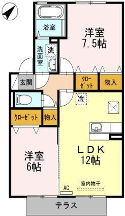 ピエス 2階 2LDK 賃貸物件詳細