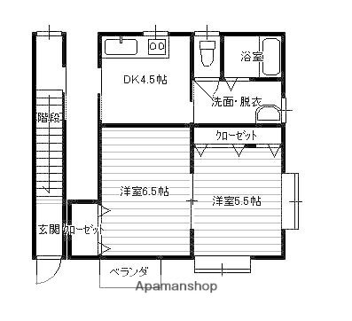 エルベ青山 2階 2K 賃貸物件詳細