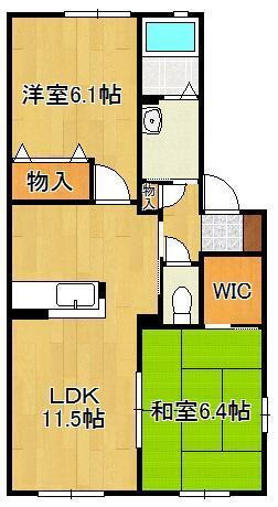 福岡県宮若市本城 直方駅 2LDK アパート 賃貸物件詳細