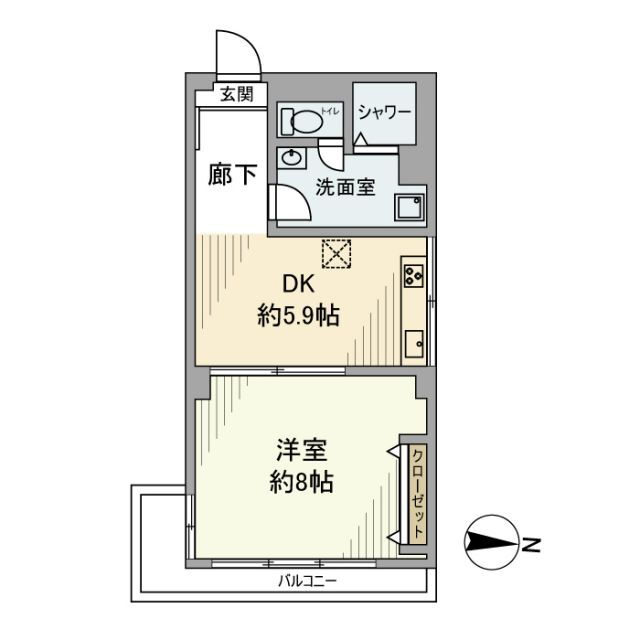 ストークマンション代田 5階 1DK 賃貸物件詳細