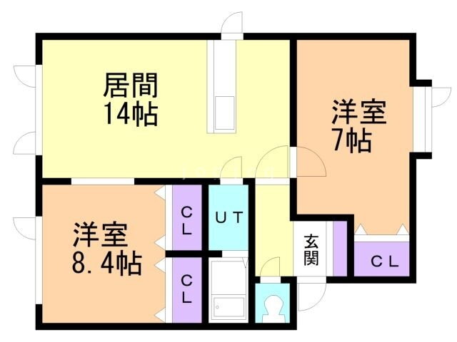 北海道札幌市東区北四十九条東１４ 栄町駅 2LDK アパート 賃貸物件詳細