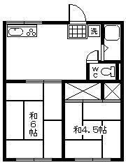 朝日コーポ 2階 2DK 賃貸物件詳細