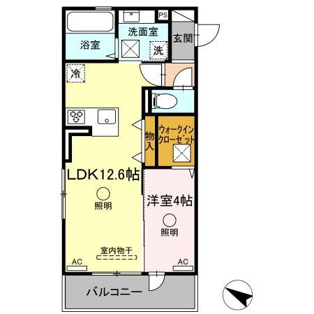 熊本県熊本市東区長嶺西２ 1LDK アパート 賃貸物件詳細