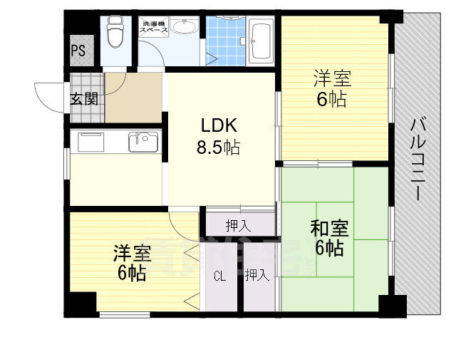 大阪府摂津市学園町２ 摂津市駅 3LDK マンション 賃貸物件詳細