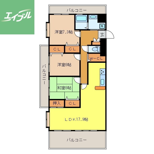 長崎県長崎市大浜町 3LDK マンション 賃貸物件詳細