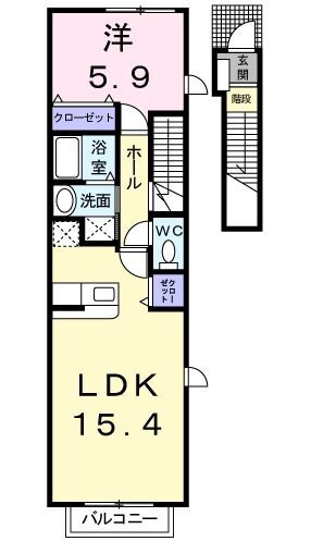 マロングレイス 2階 1LDK 賃貸物件詳細