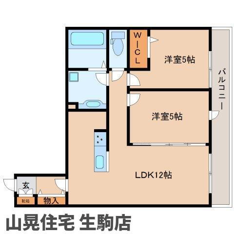 奈良県生駒市壱分町 一分駅 2LDK マンション 賃貸物件詳細