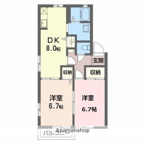 新潟県新潟市北区石動１ 豊栄駅 2DK アパート 賃貸物件詳細