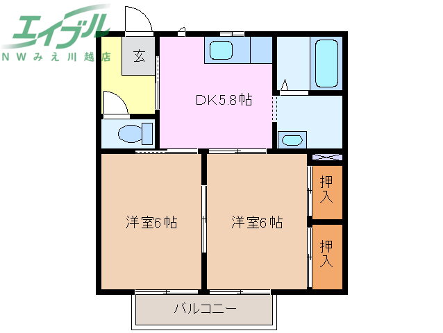 三重県桑名市長島町松ケ島 近鉄長島駅 2K アパート 賃貸物件詳細