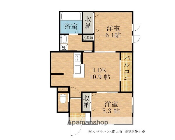 大阪府貝塚市加神１ 貝塚駅 2LDK アパート 賃貸物件詳細
