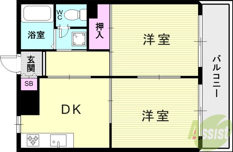 兵庫県明石市二見町東二見 東二見駅 2DK マンション 賃貸物件詳細