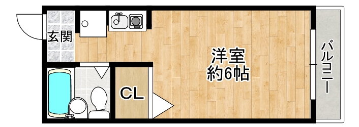 大阪府箕面市新稲６ 牧落駅 1K マンション 賃貸物件詳細