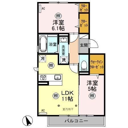 栃木県足利市大橋町１ 足利駅 2LDK アパート 賃貸物件詳細
