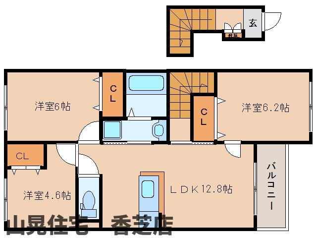 奈良県北葛城郡上牧町大字上牧 五位堂駅 3LDK アパート 賃貸物件詳細