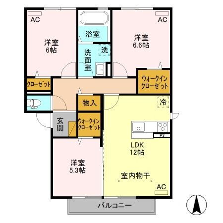 栃木県足利市大町 足利駅 3LDK アパート 賃貸物件詳細