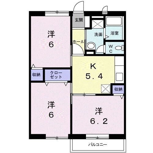 岡山県津山市押入 東津山駅 3K アパート 賃貸物件詳細