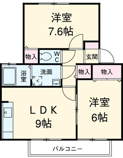 愛知県小牧市大字久保一色 田県神社前駅 2DK アパート 賃貸物件詳細