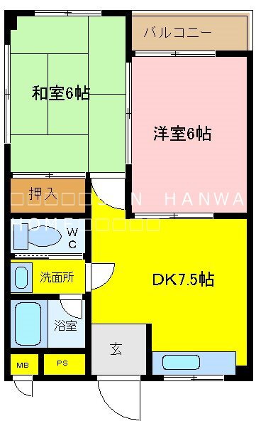 大阪府八尾市山本町北８ 河内山本駅 2DK マンション 賃貸物件詳細