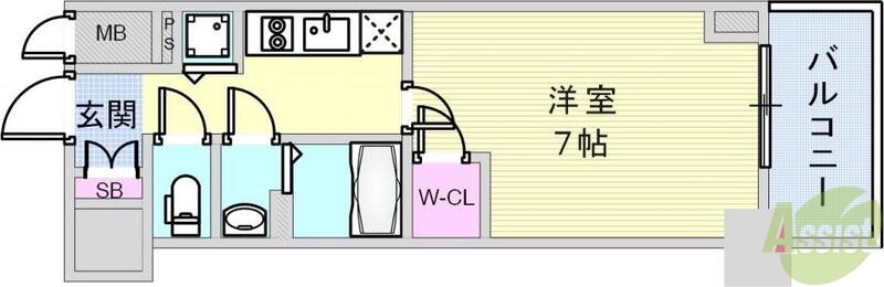兵庫県神戸市中央区中町通４ 神戸駅 1K マンション 賃貸物件詳細