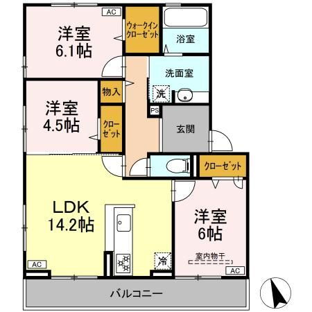 岡山県倉敷市日ノ出町２ 倉敷駅 3LDK アパート 賃貸物件詳細