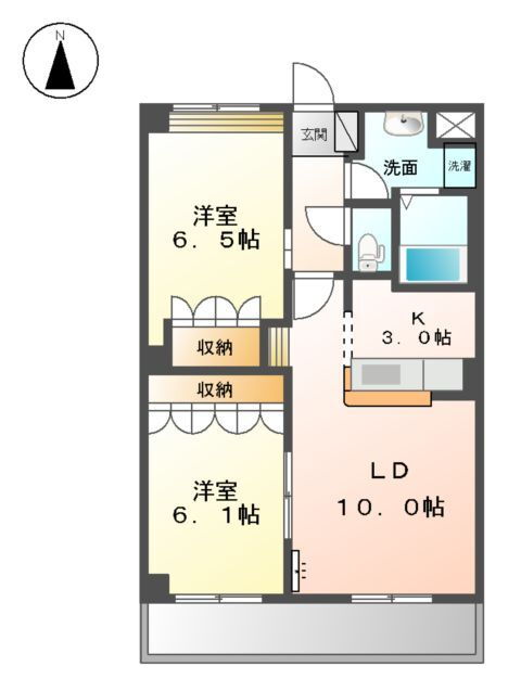 岐阜県岐阜市須賀４ 岐阜駅 2LDK マンション 賃貸物件詳細