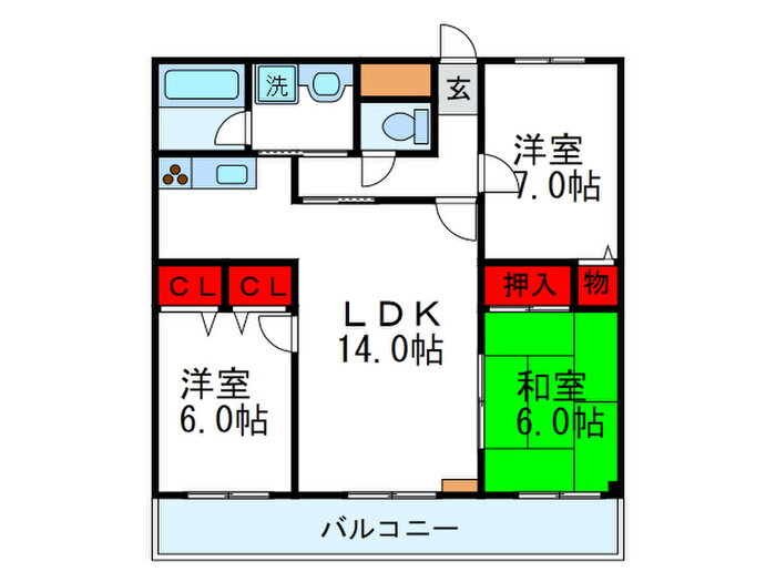 大阪府豊中市寺内１ 緑地公園駅 3LDK マンション 賃貸物件詳細