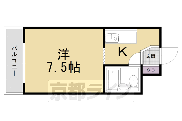京都府京都市右京区西京極北裏町 西京極駅 1K マンション 賃貸物件詳細