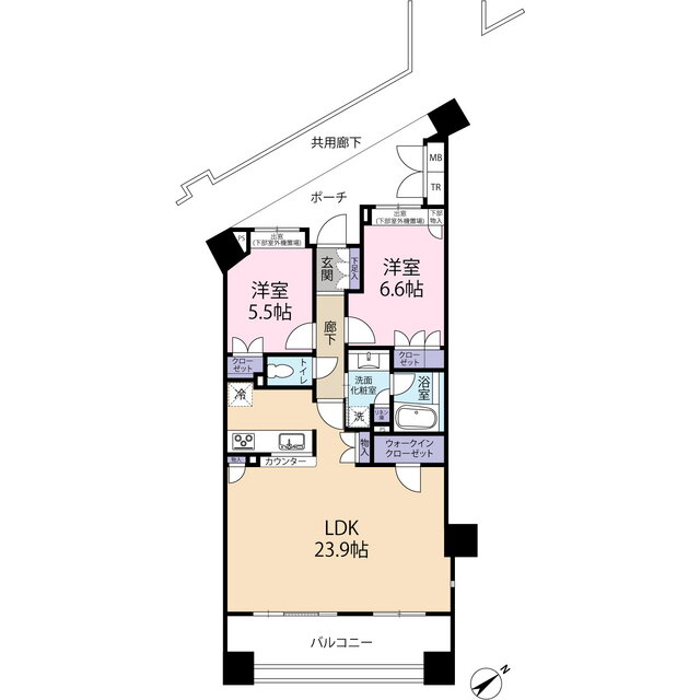 カルチェリベルテ学園都市（０００４３７６） 5階 2LDK 賃貸物件詳細