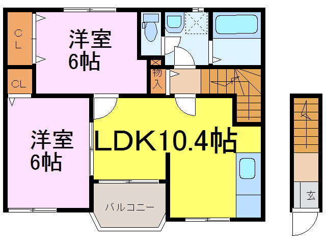 プリメール 2階 2LDK 賃貸物件詳細