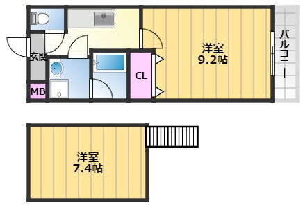 大阪府泉北郡忠岡町忠岡東１ 忠岡駅 1K アパート 賃貸物件詳細