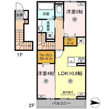 グランフォレ白藤 2階 2LDK 賃貸物件詳細
