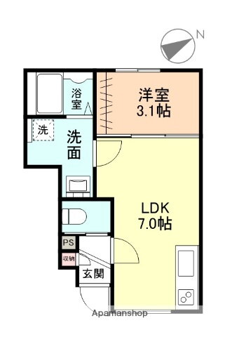 富山県富山市五福 富山大学前駅 1DK アパート 賃貸物件詳細