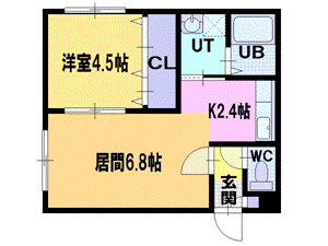 北海道江別市文京台東町 大麻駅 1LDK アパート 賃貸物件詳細