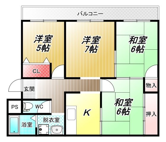 大阪府八尾市教興寺５ 高安駅 4K マンション 賃貸物件詳細