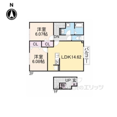 滋賀県米原市下多良３ 米原駅 2LDK アパート 賃貸物件詳細