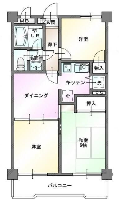 神奈川県横浜市港北区高田東４ 高田駅 3DK マンション 賃貸物件詳細