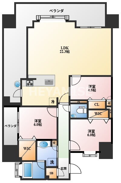 長崎県長崎市籠町 新地中華街駅 3LDK マンション 賃貸物件詳細